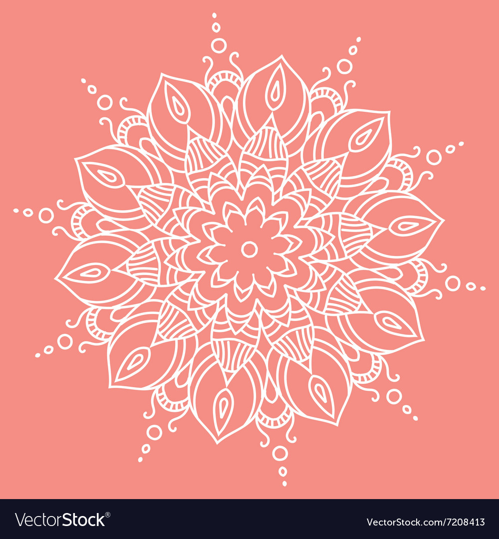 Mandala hand drawn ethnic decorative element