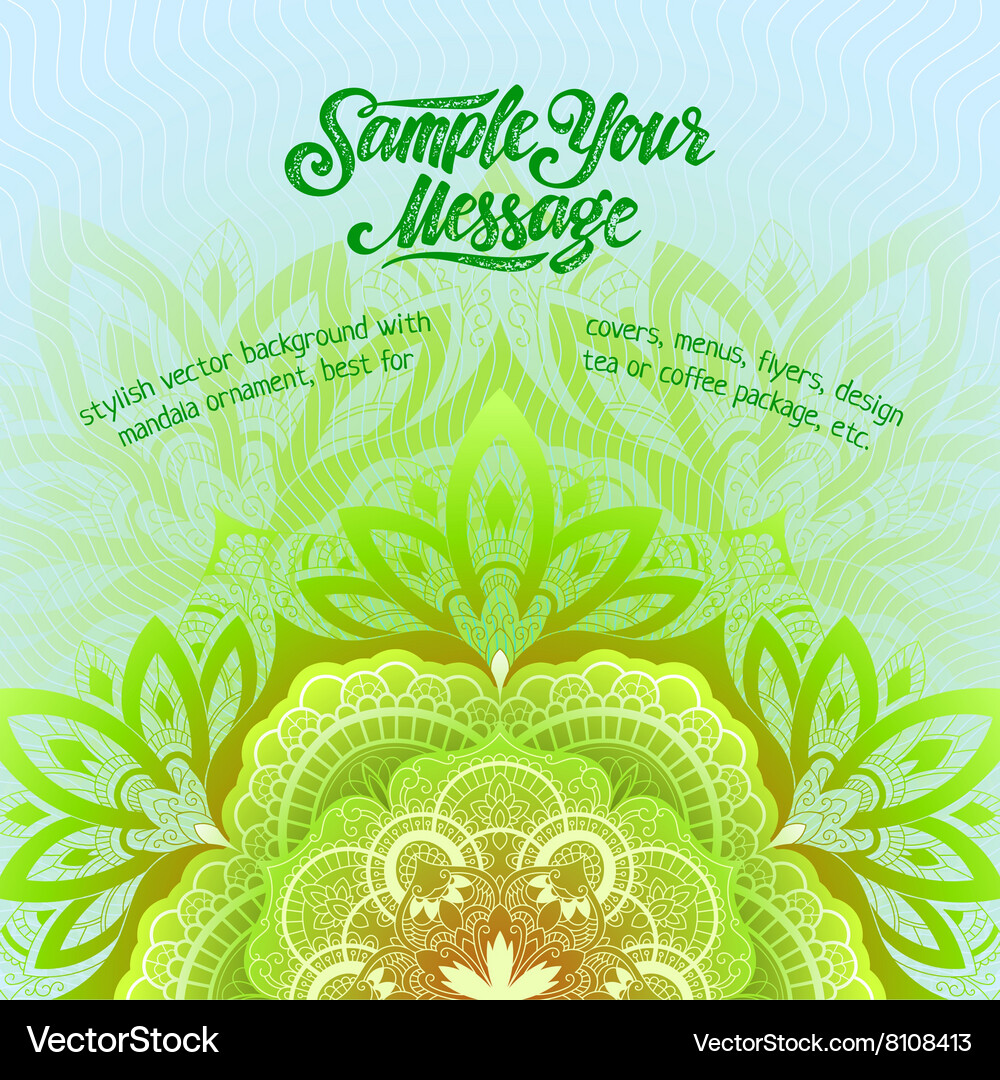 Mandala round ornament pattern Royalty Free Vector Image
