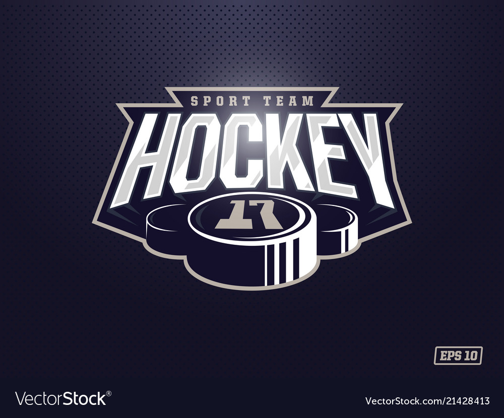 Modern professional hockey logo for sport team Vector Image