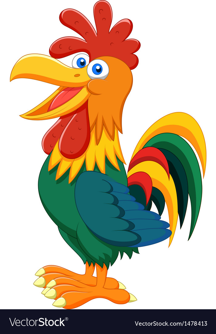 Rooster cartoon Royalty Free Vector Image - VectorStock