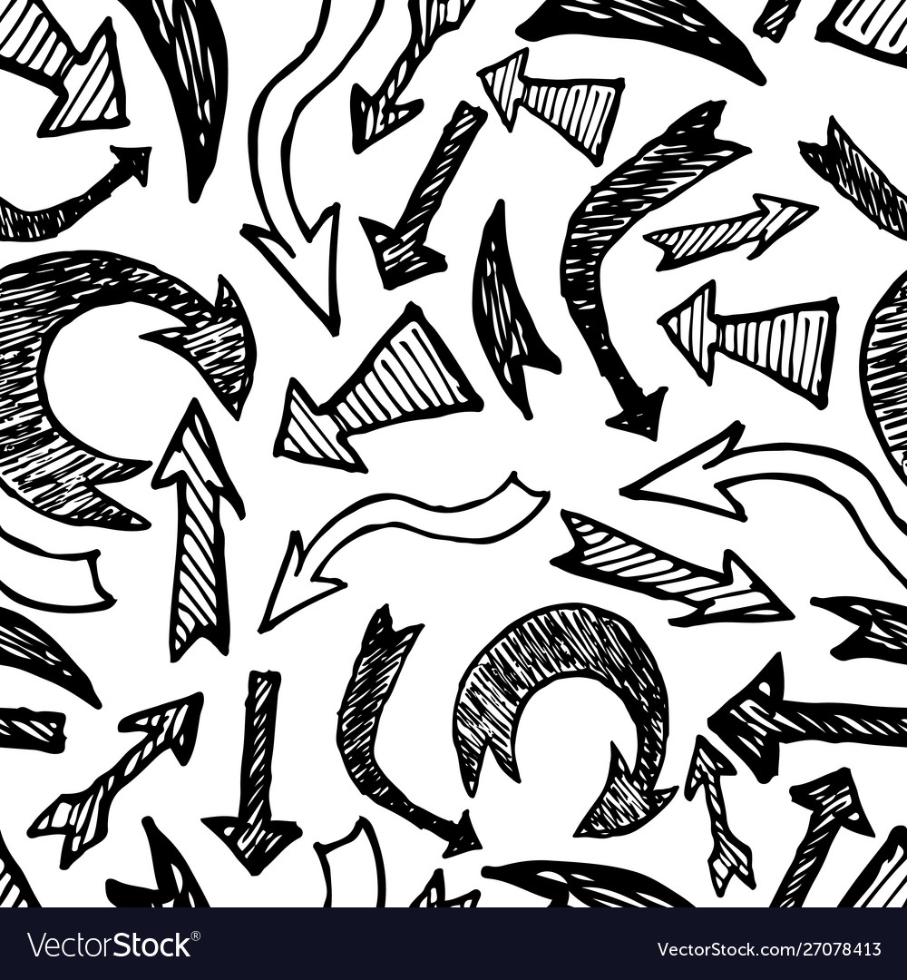 Seamless pattern with arrows