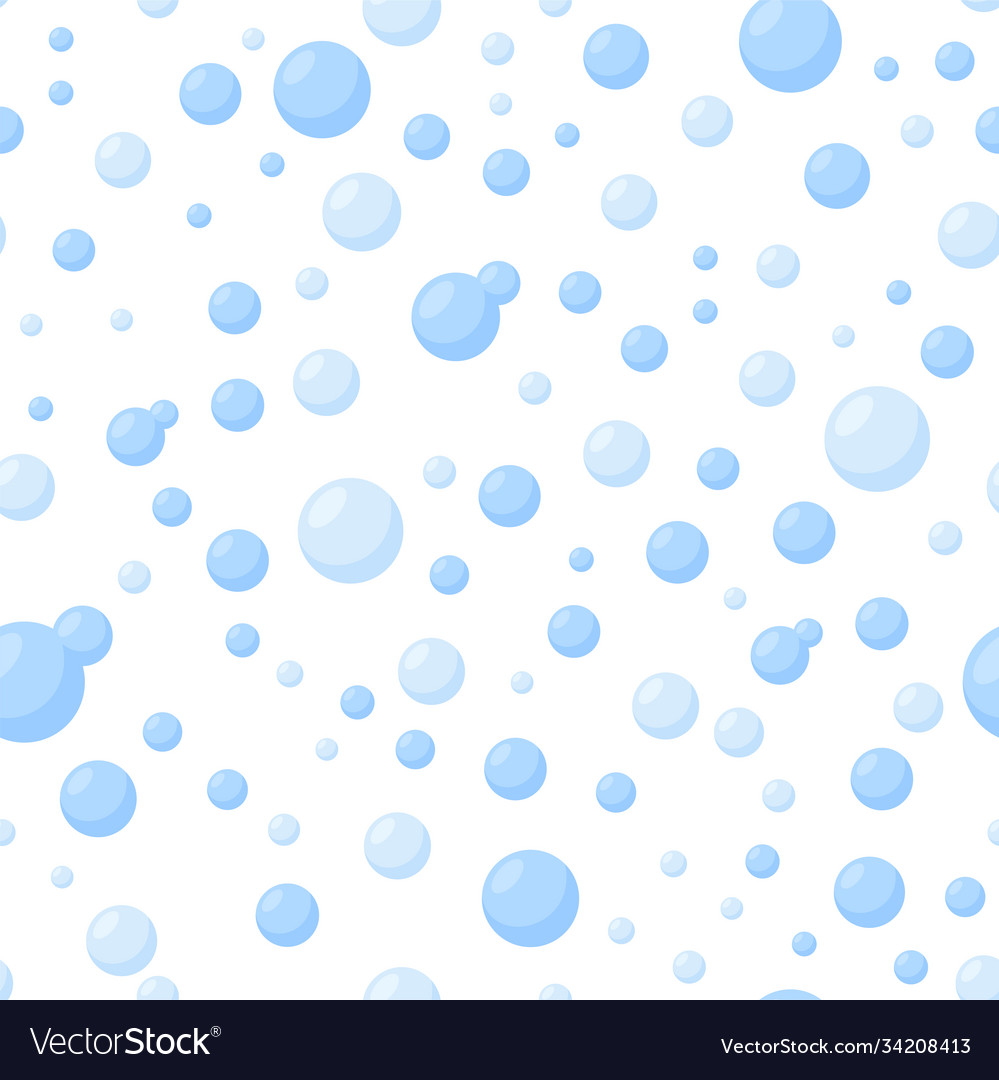 Seamless pattern with bubbles in white background