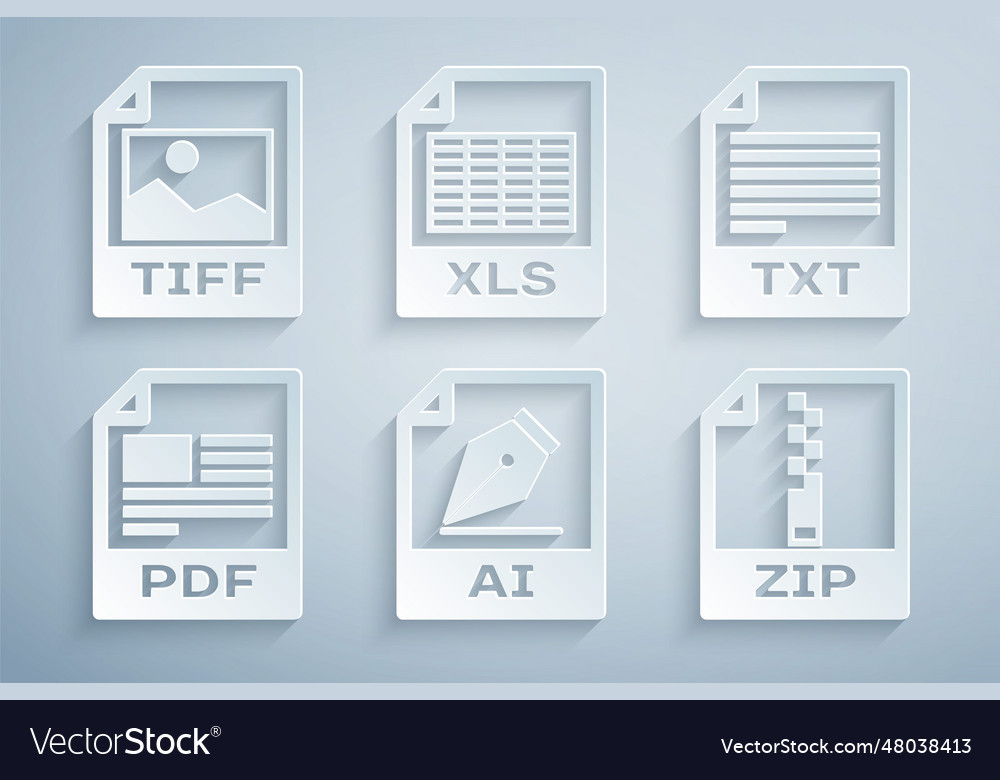 Legen Sie ai Dateidokument txt pdf zip xls und tiff