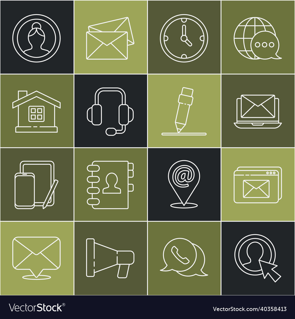 Set line create account screen website vector image Set line create account screen website