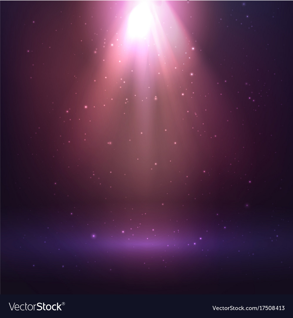 Shining light effect on dark background Royalty Free Vector