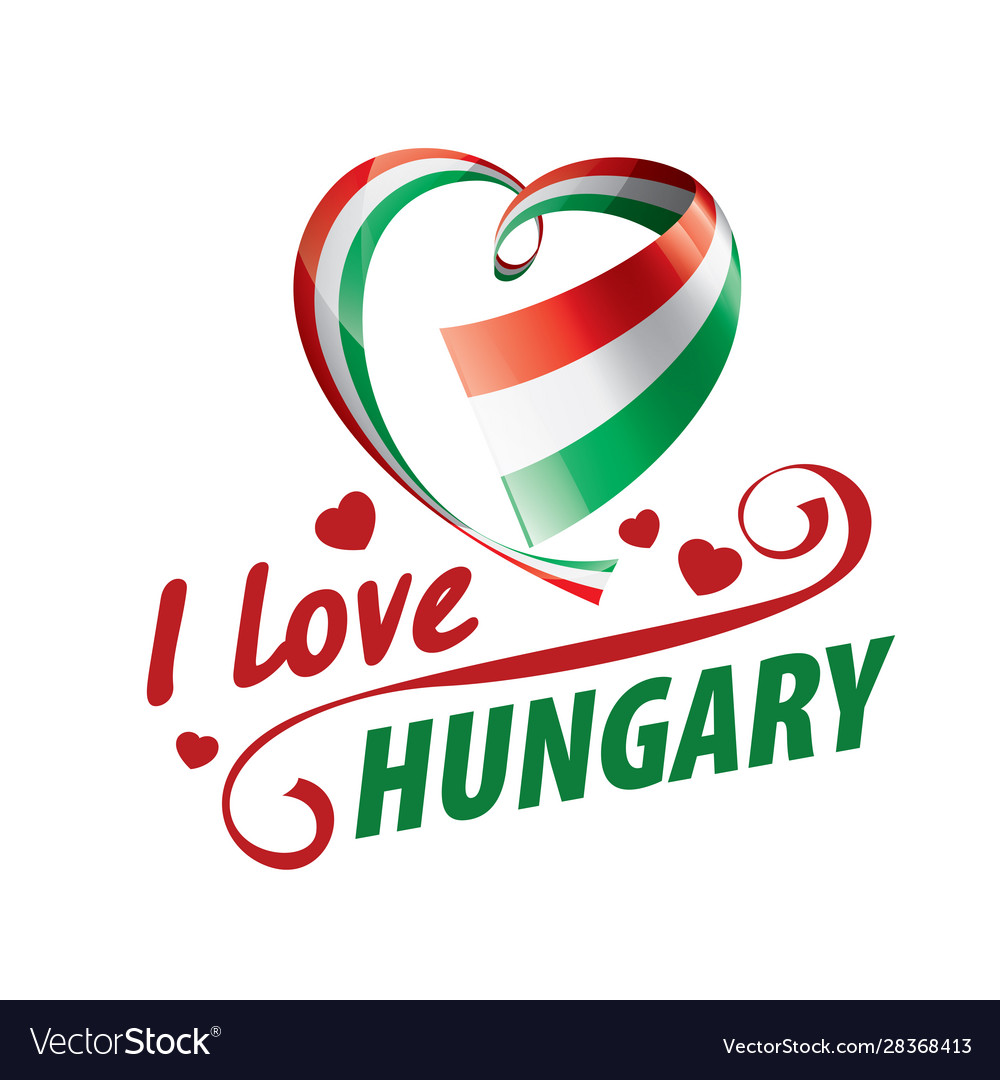 The national flag hungary and the Royalty Free Vector Image