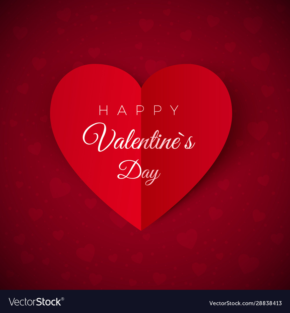 Valentines day greeting card or invitation Vector Image