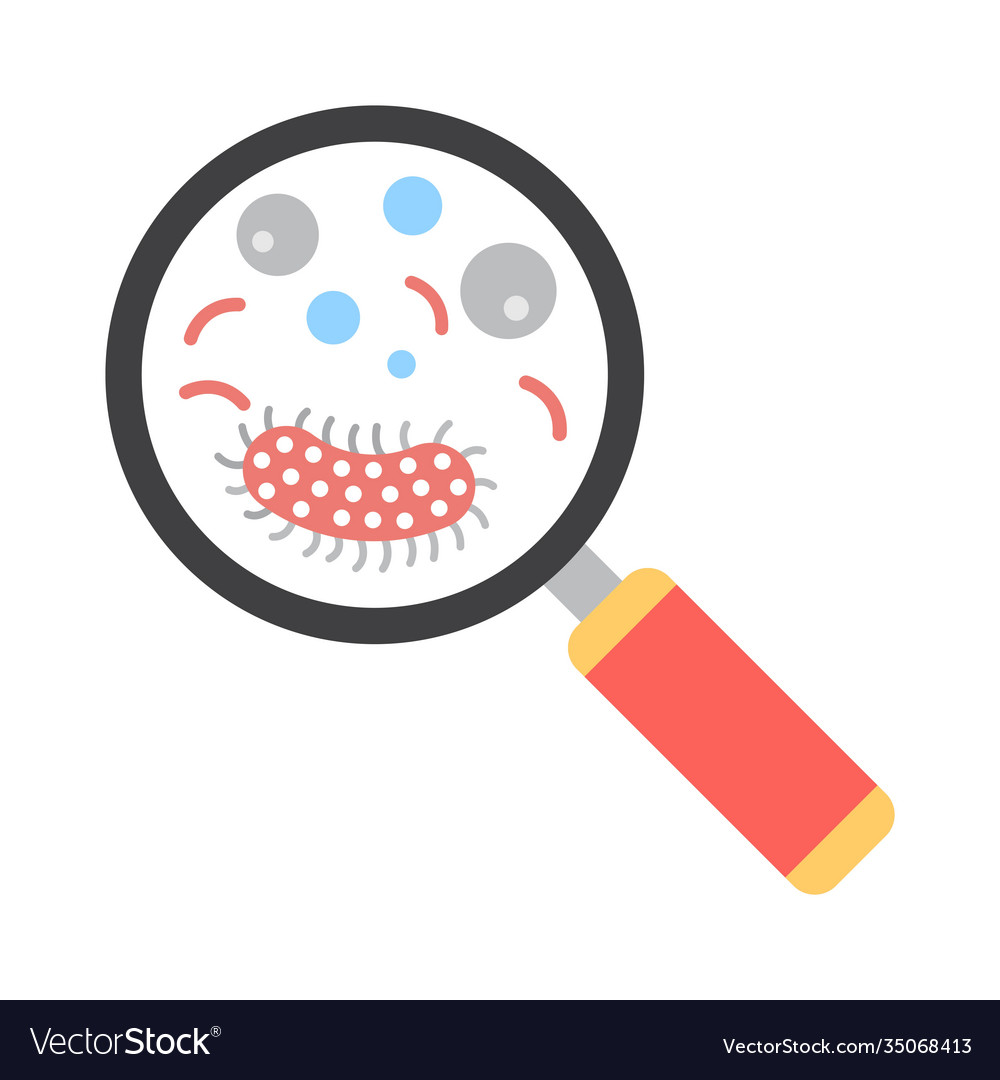 Virus icon in flat style infectious bacteria Vector Image