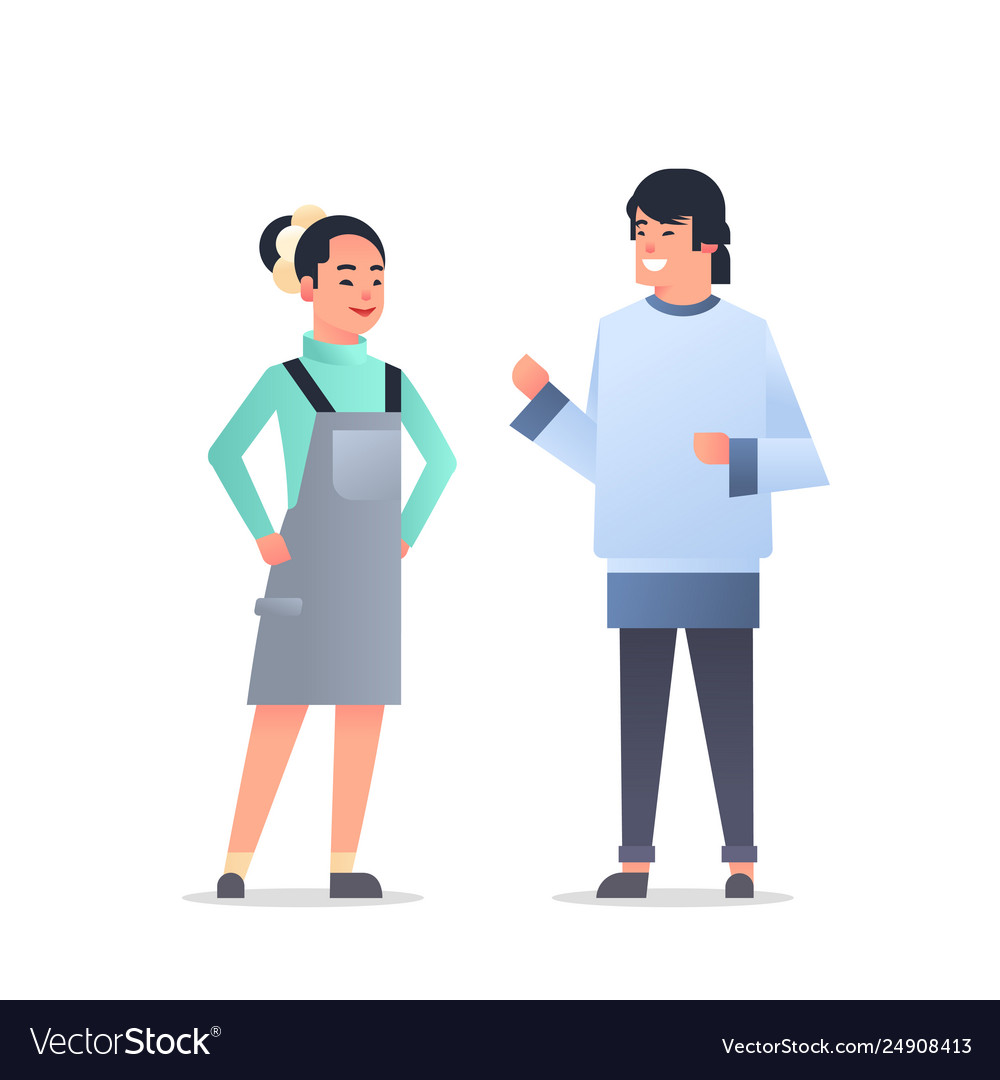 Young asian couple wearing casual clothes happy Vector Image