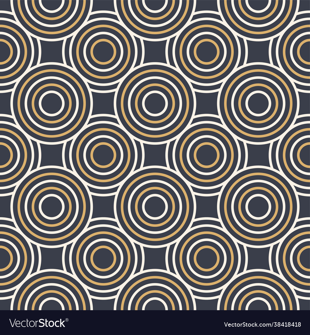 Abstract seamless pattern concentric circles vector image Abstract seamless pattern concentric circles