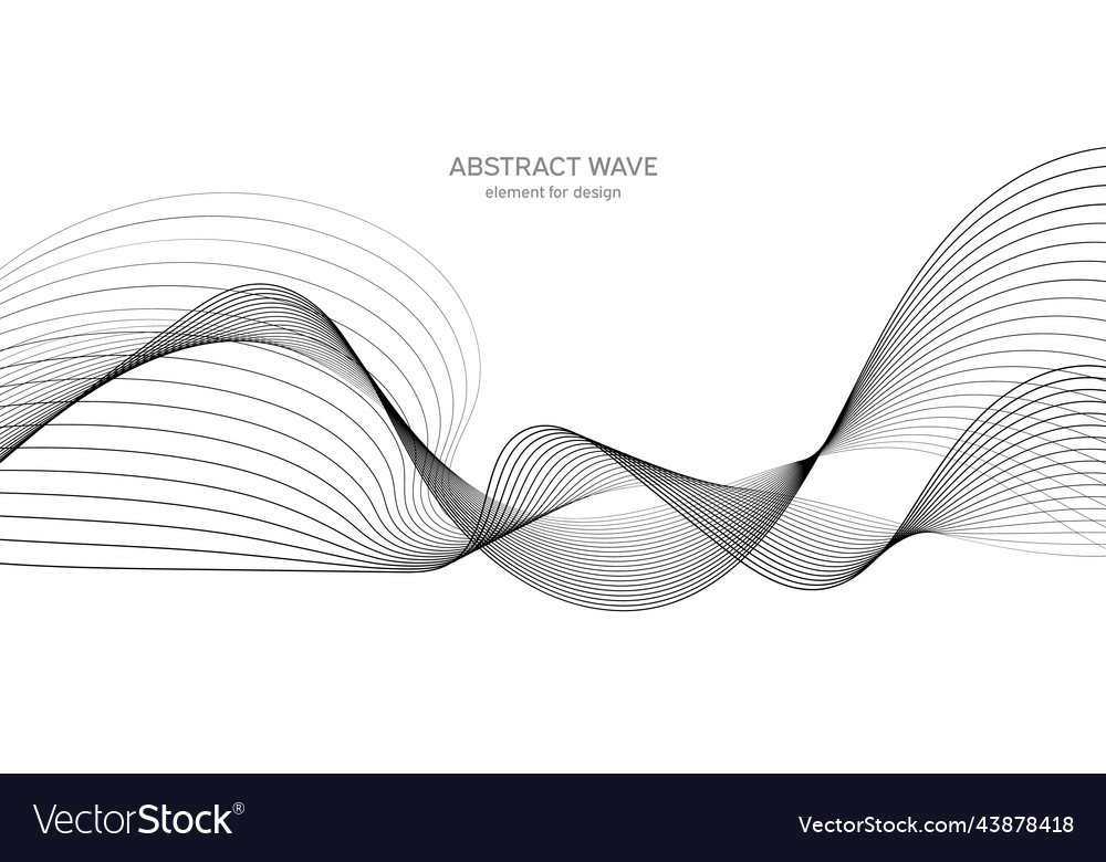 Abstract wave element for design digital