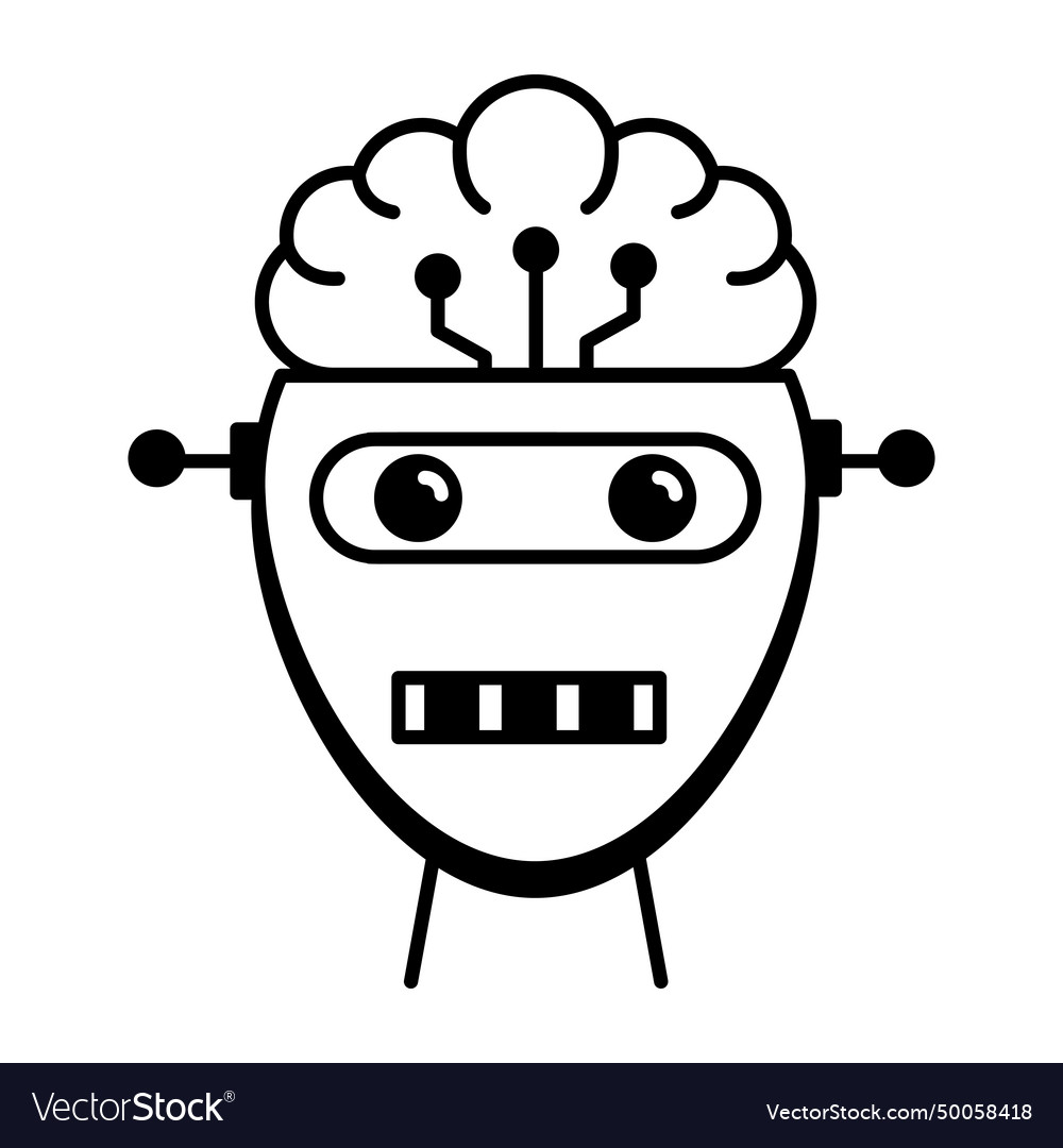 Artificial intelligence linear icon