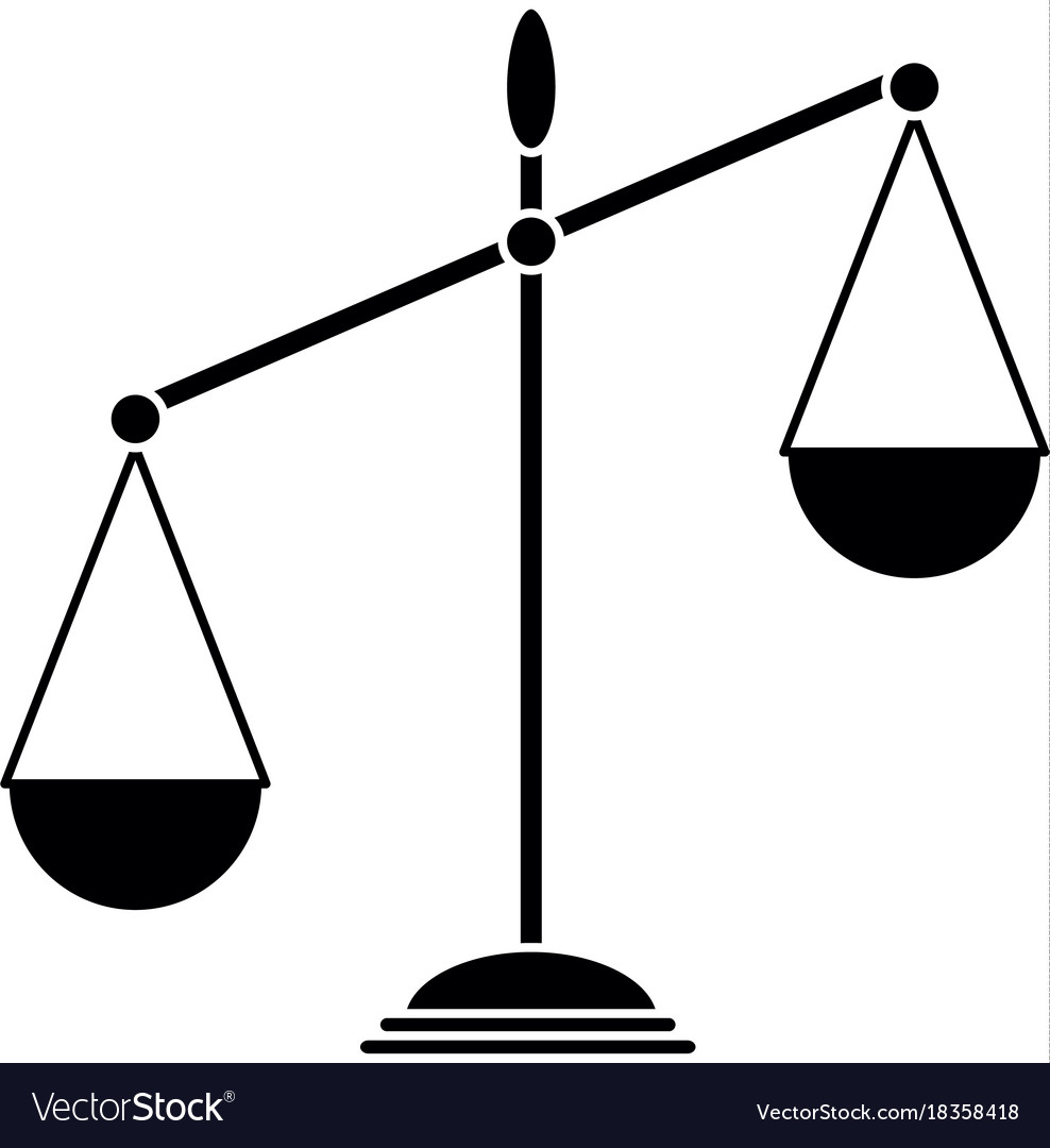 Balance scale isolated icon design Royalty Free Vector Image