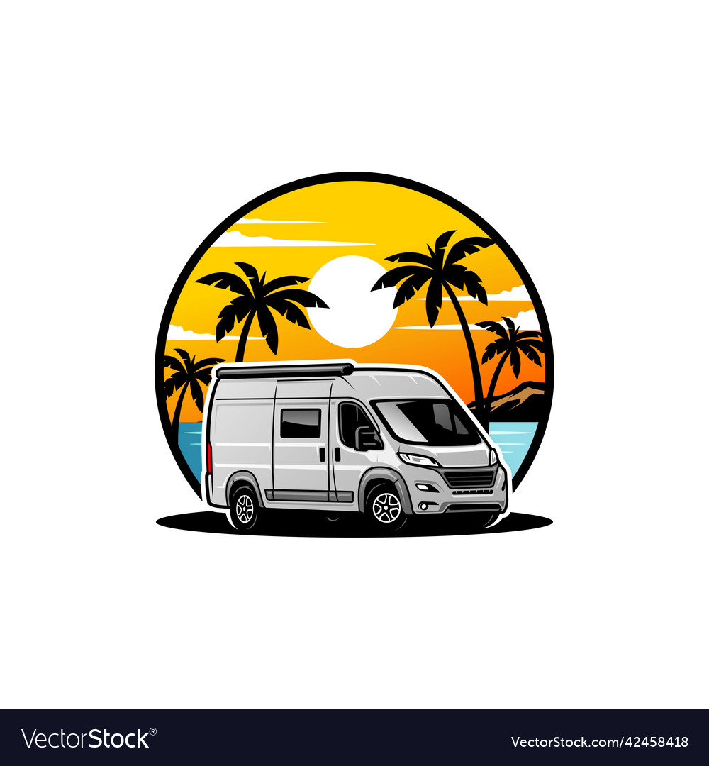Camper van or motor home vector image Camper van or motor home