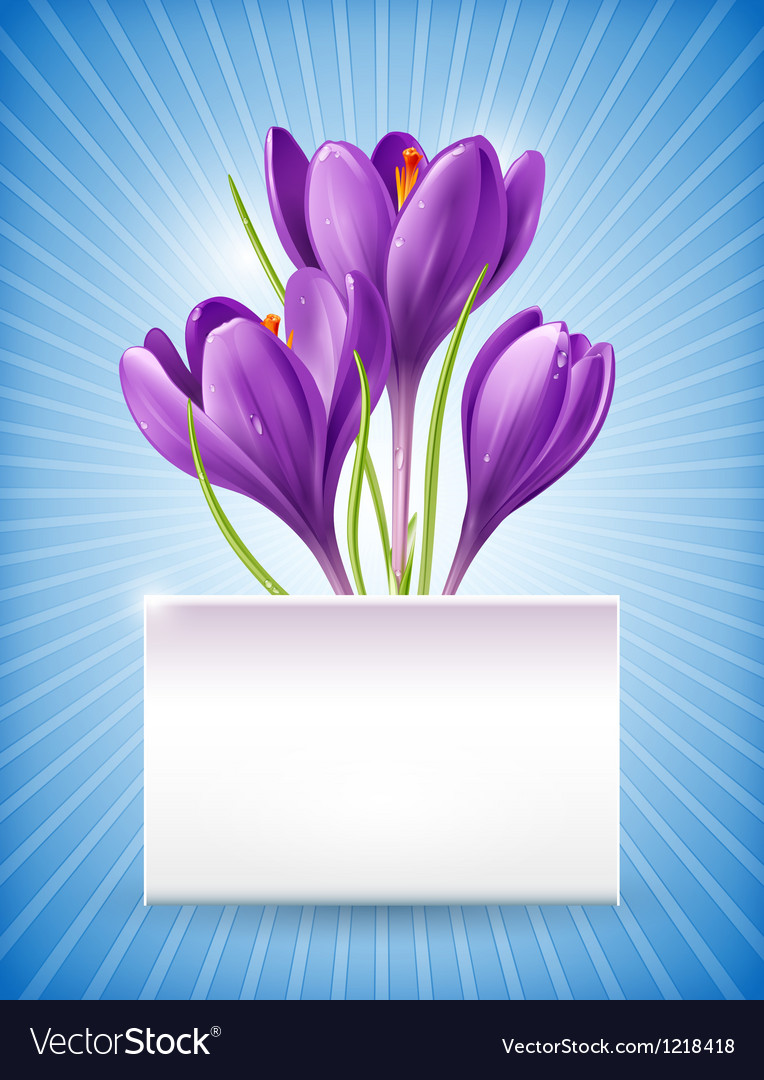 Card with spring flowers