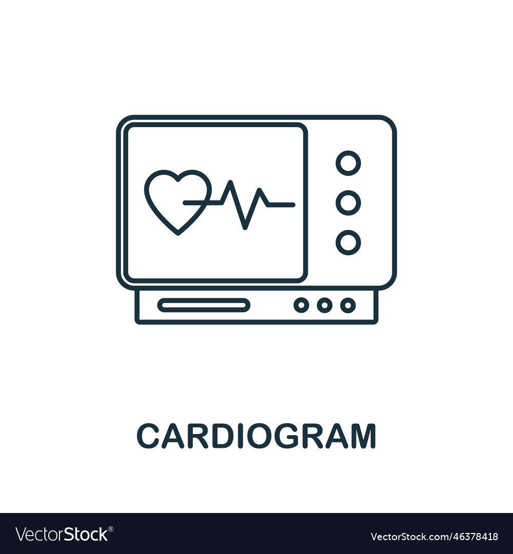 Cardiogramm Linie Symbol einfaches Element aus