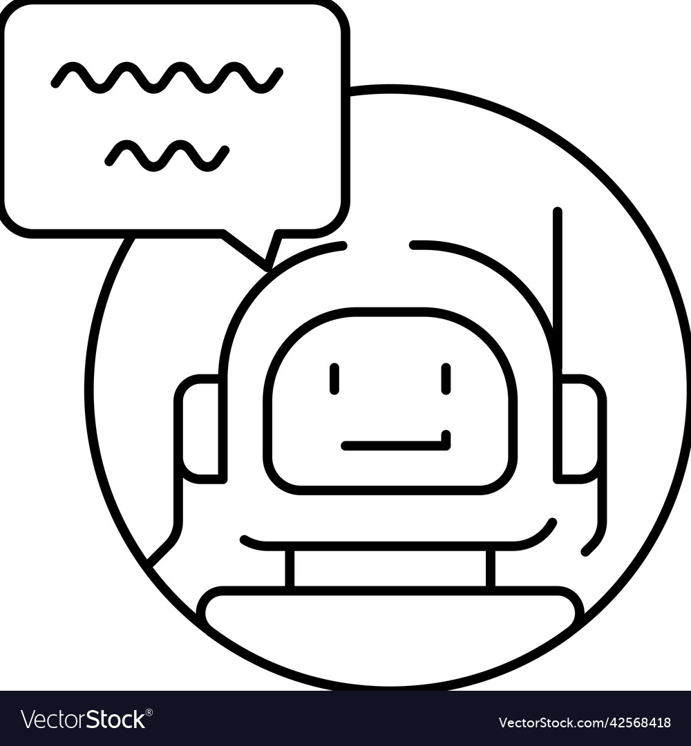Chatbot robot line icon