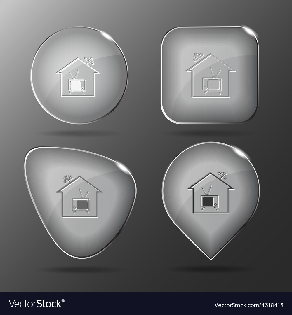 Home tv glass buttons