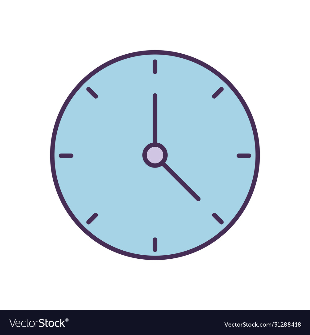 Isolated clock line and fill style icon