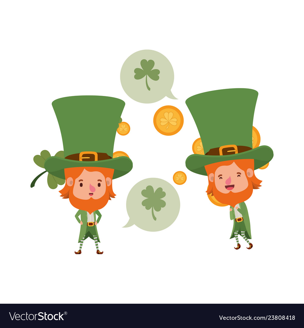 Leprechauns with speech bubble avatar character