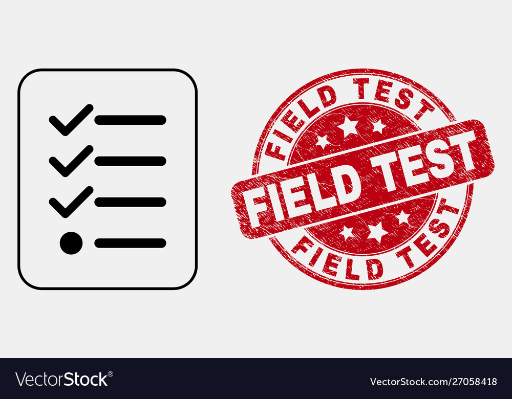 Linear items list page icon and scratched vector image Linear items list page icon and scratched