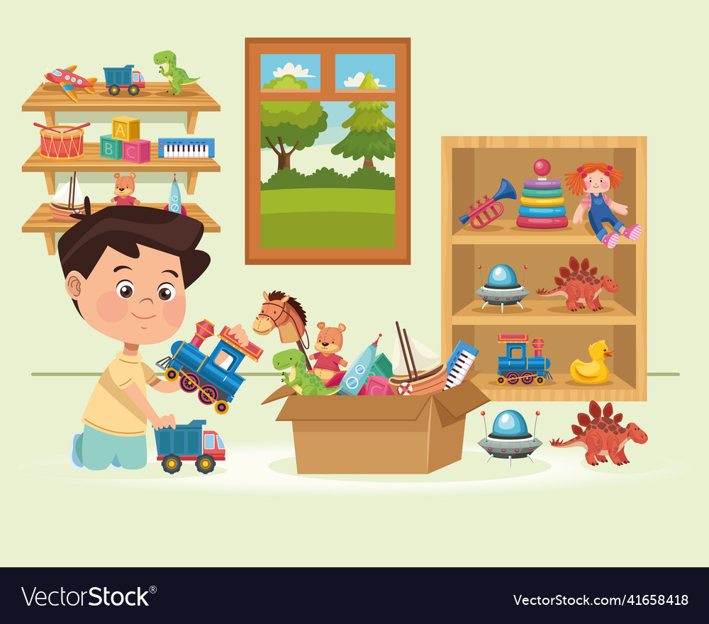 Little boy in playroom