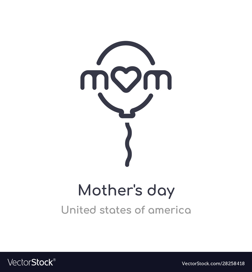 Mothers day outline icon isolated line from