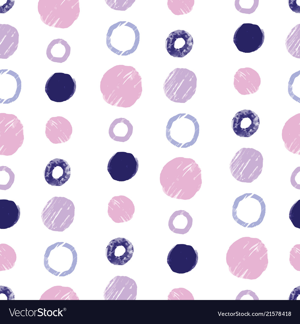 Purple pink dots painted repeat pattern design Vector Image Purple pink dots painted repeat pattern design