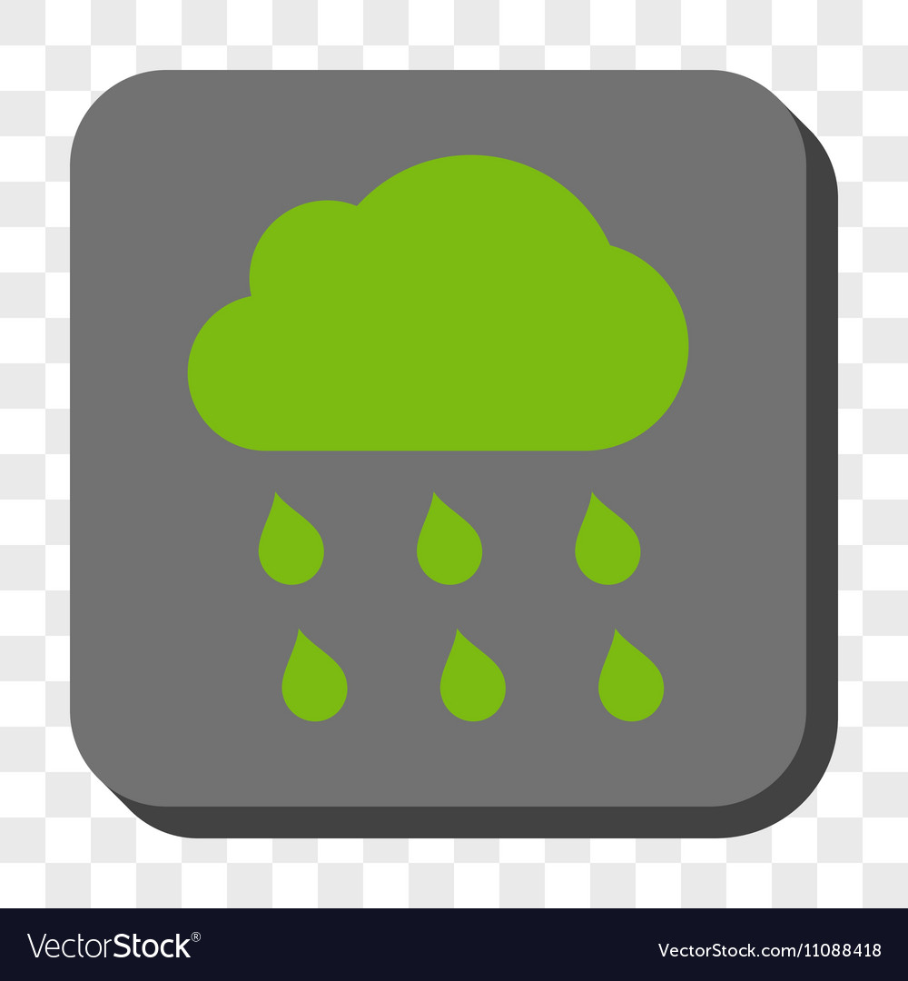 Rain cloud rounded square button