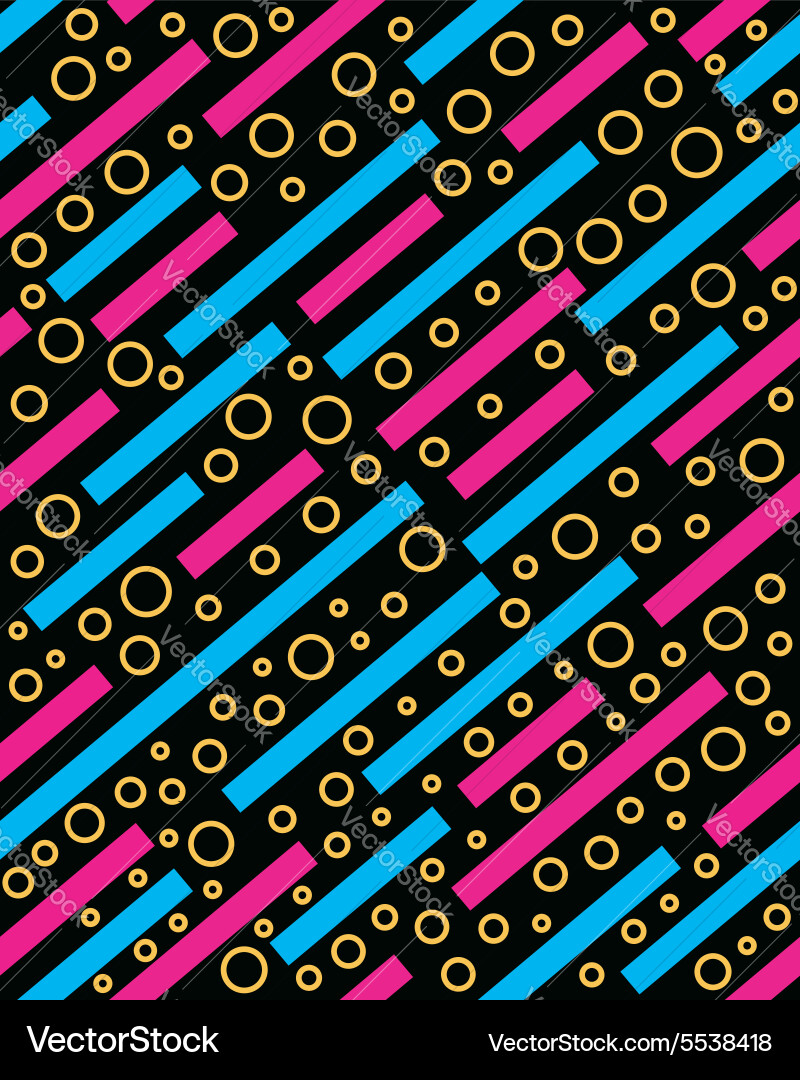 Retro 80s memphis pattern background Royalty Free Vector
