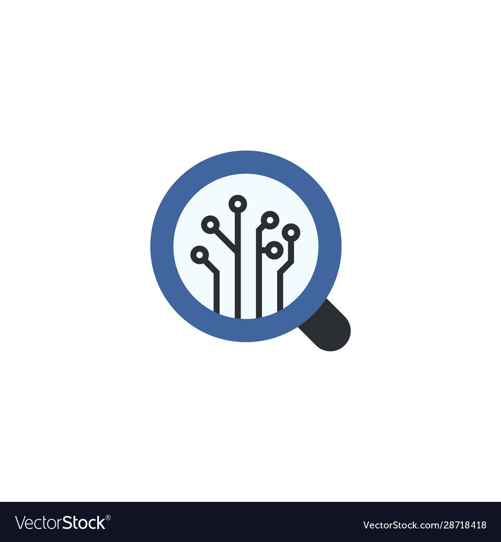 Semantic analysis creative icon from artificial