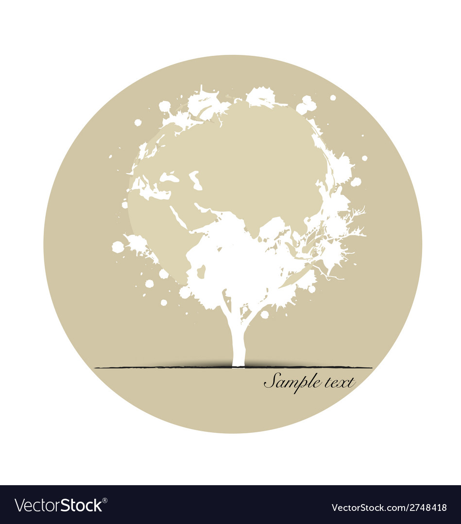 Tree shaped world map