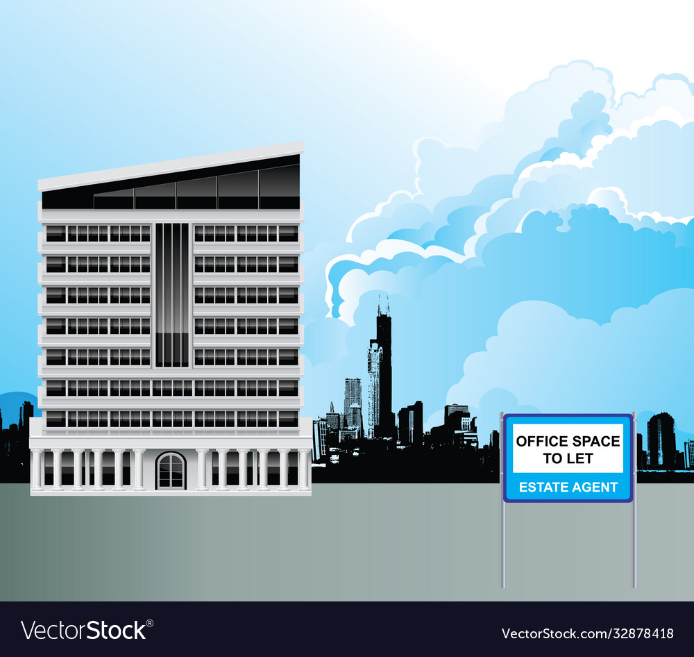 Vacant modern office building Royalty Free Vector Image