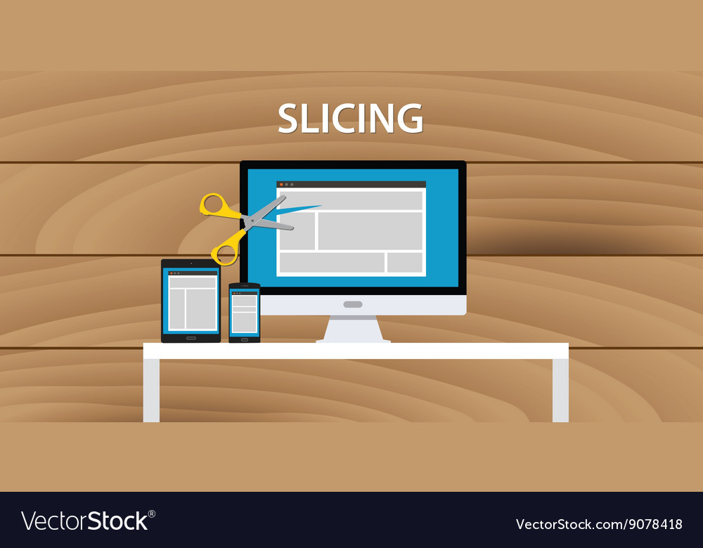 Web website slicing process development
