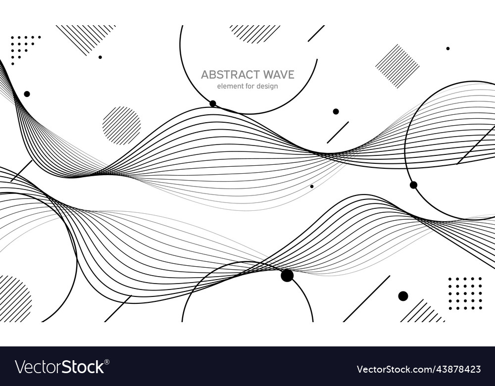 Abstract wave element for design digital vector image Abstract wave element for design digital