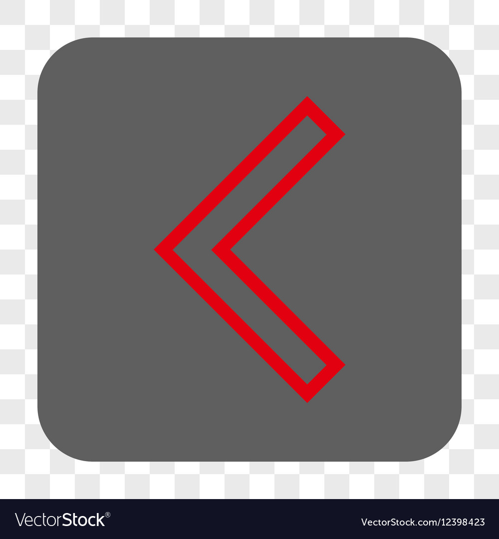 Arrowhead left rounded square button