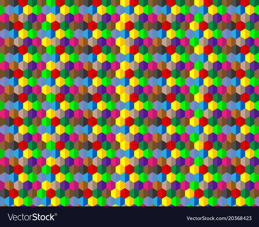 Background of different colors a hexagon