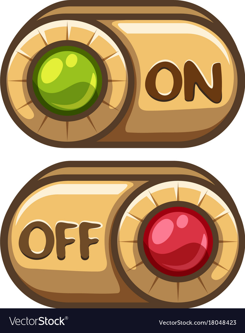 Button design for on and off