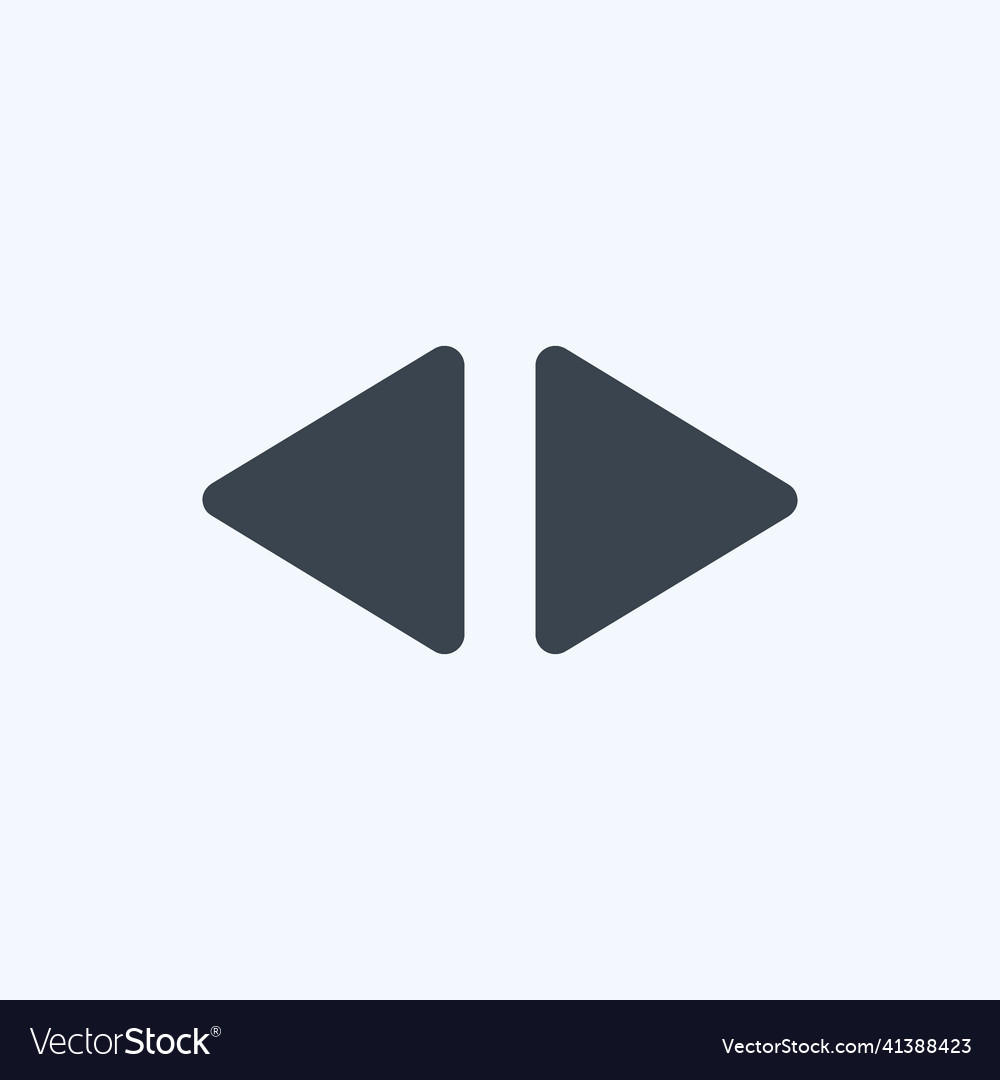 Icon scroll horizontal - glyph stylesimple vector image Icon scroll horizontal - glyph stylesimple