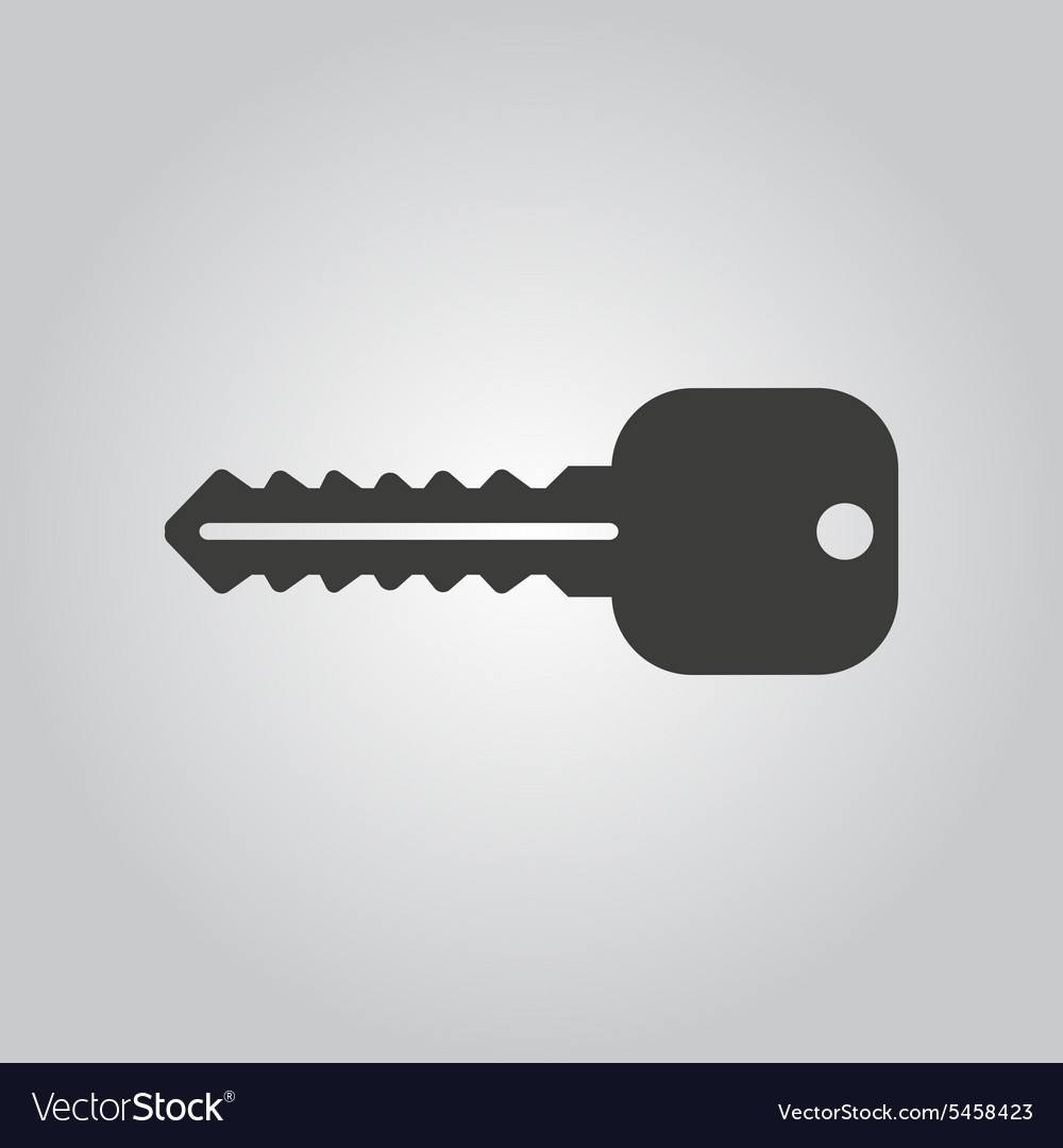 Key icon symbol flat