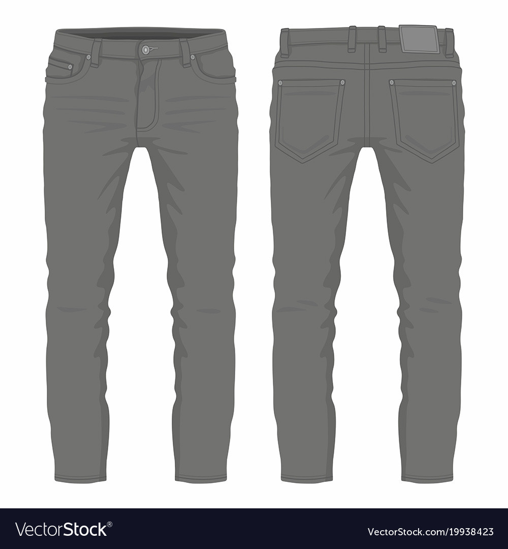 Mens black jeans Royalty Free Vector Image - VectorStock