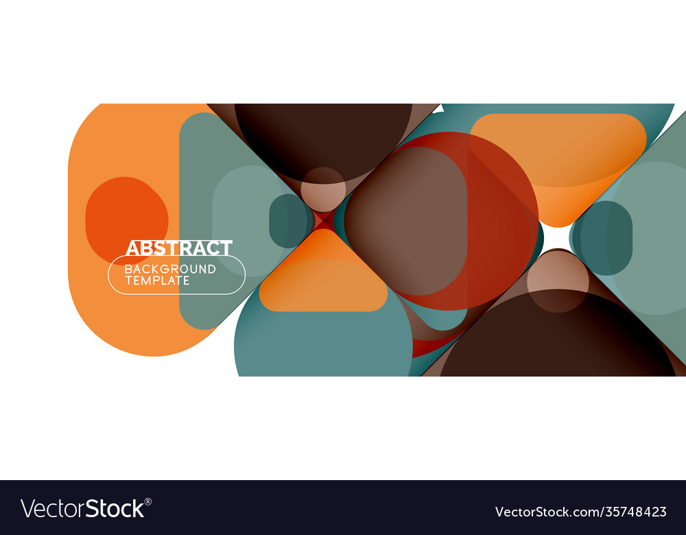 Modern geometric round shapes and dynamic lines vector image Modern geometric round shapes and dynamic lines