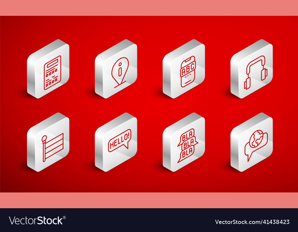 Set line learning foreign languages information