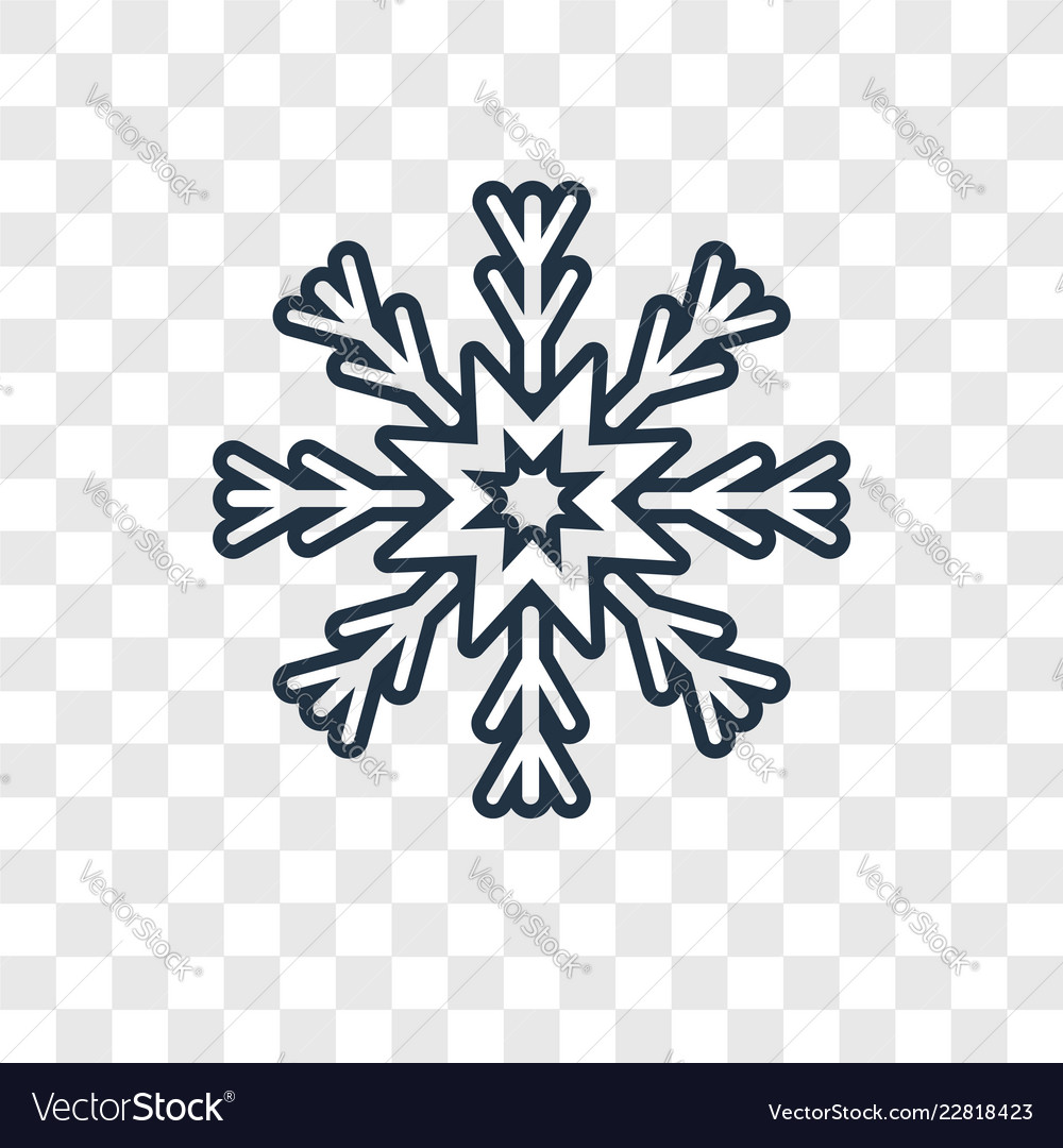 Snowflake concept linear icon isolated vector image Snowflake concept linear icon isolated