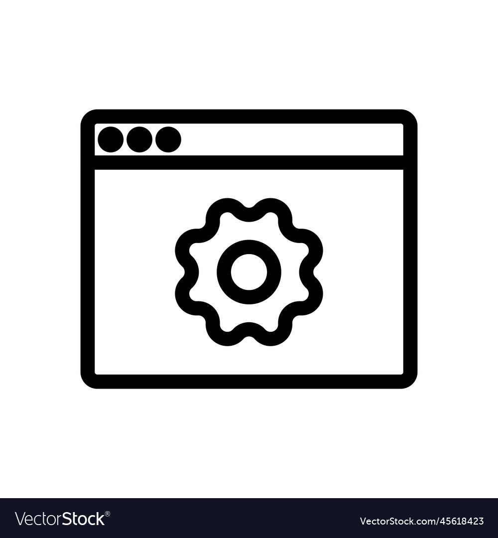Software testing icon line isolated on white vector image Software testing icon line isolated on white