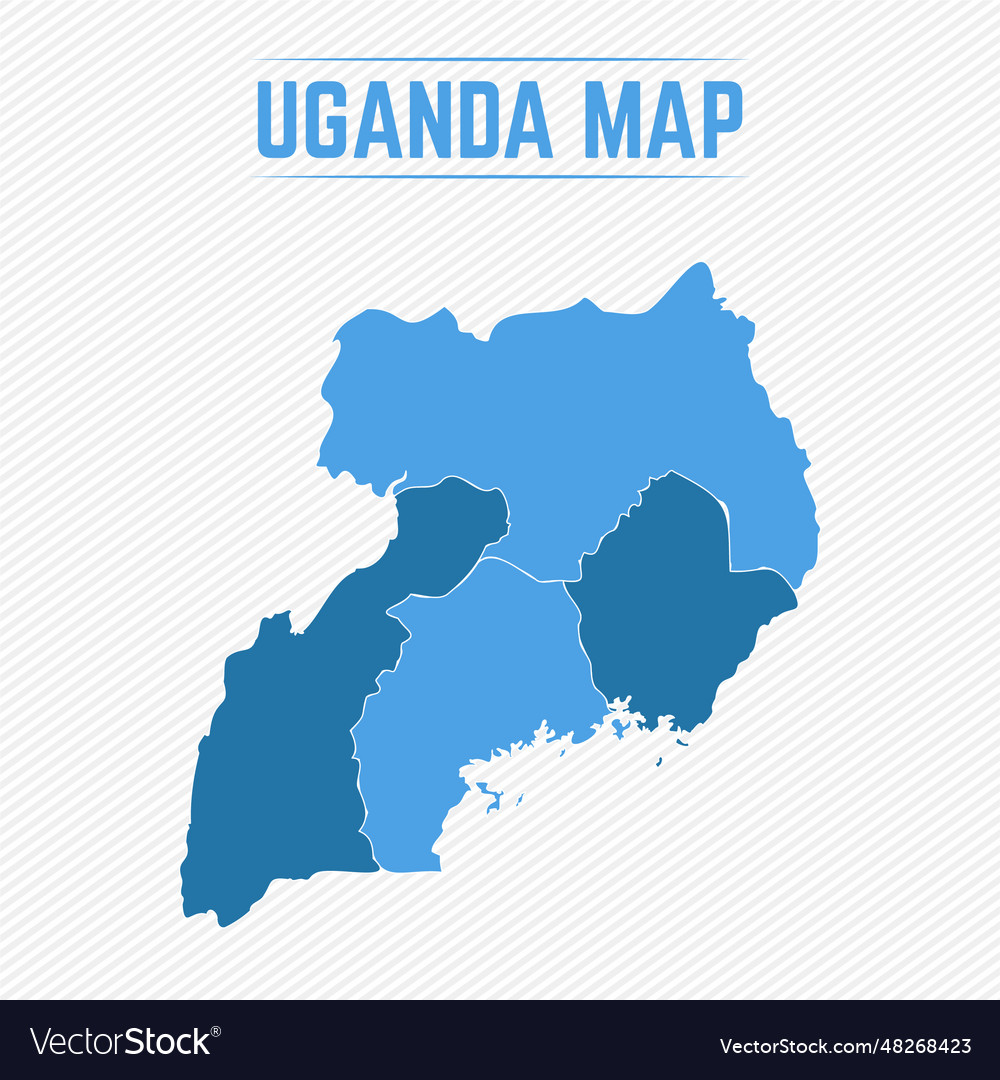 Uganda detailed map with regions