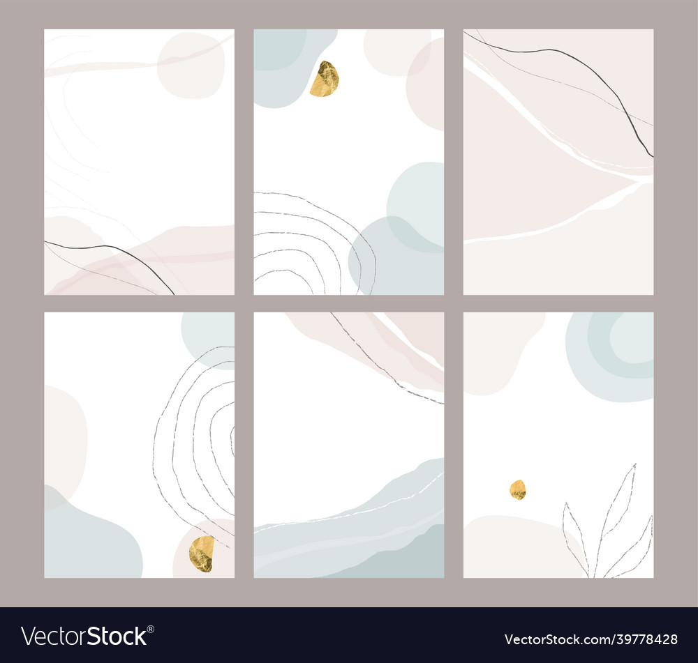 Abstract boho frames collection art shapes vector image Abstract boho frames collection art shapes