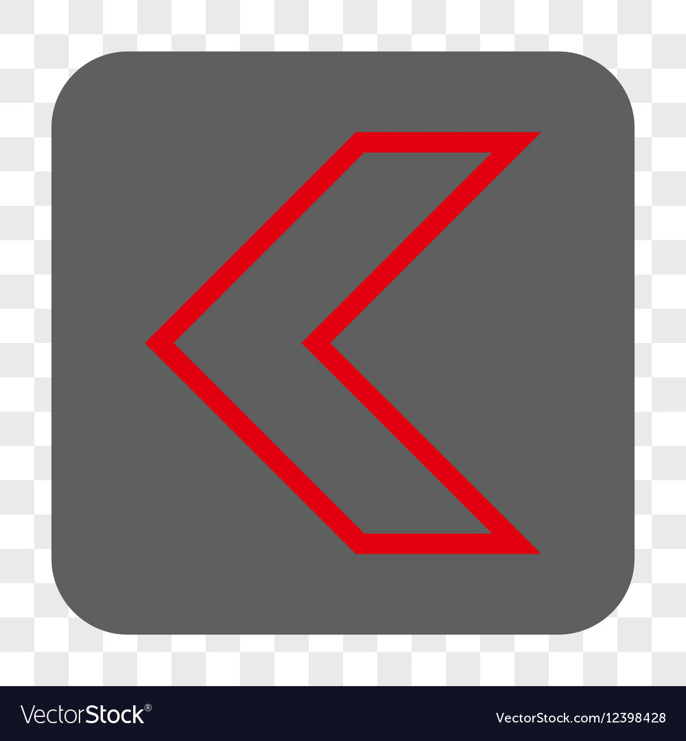 Arrowhead left rounded square button