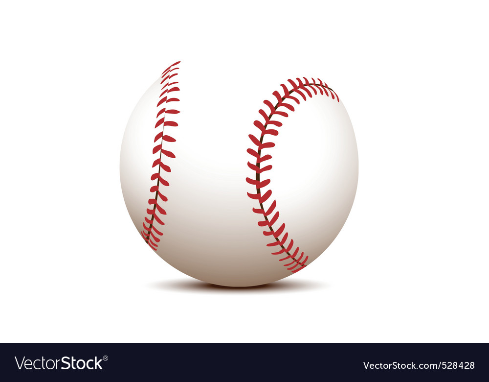 Baseball Ball on White Background