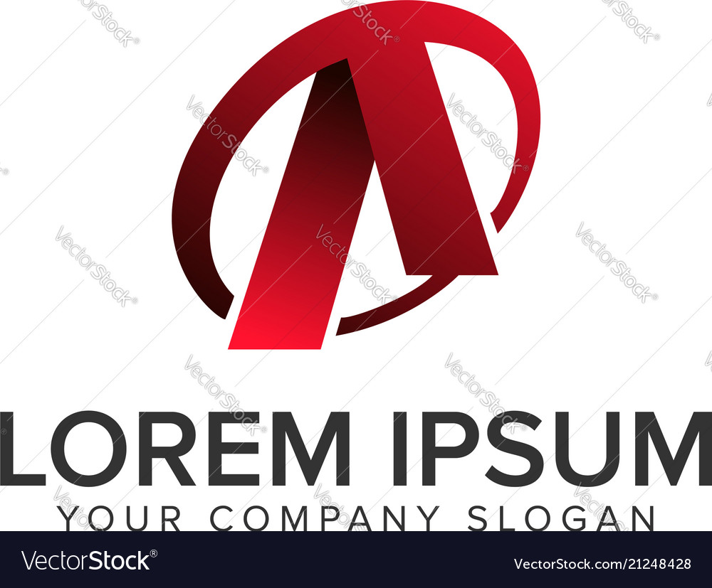 Cative modern letter a logo design concept